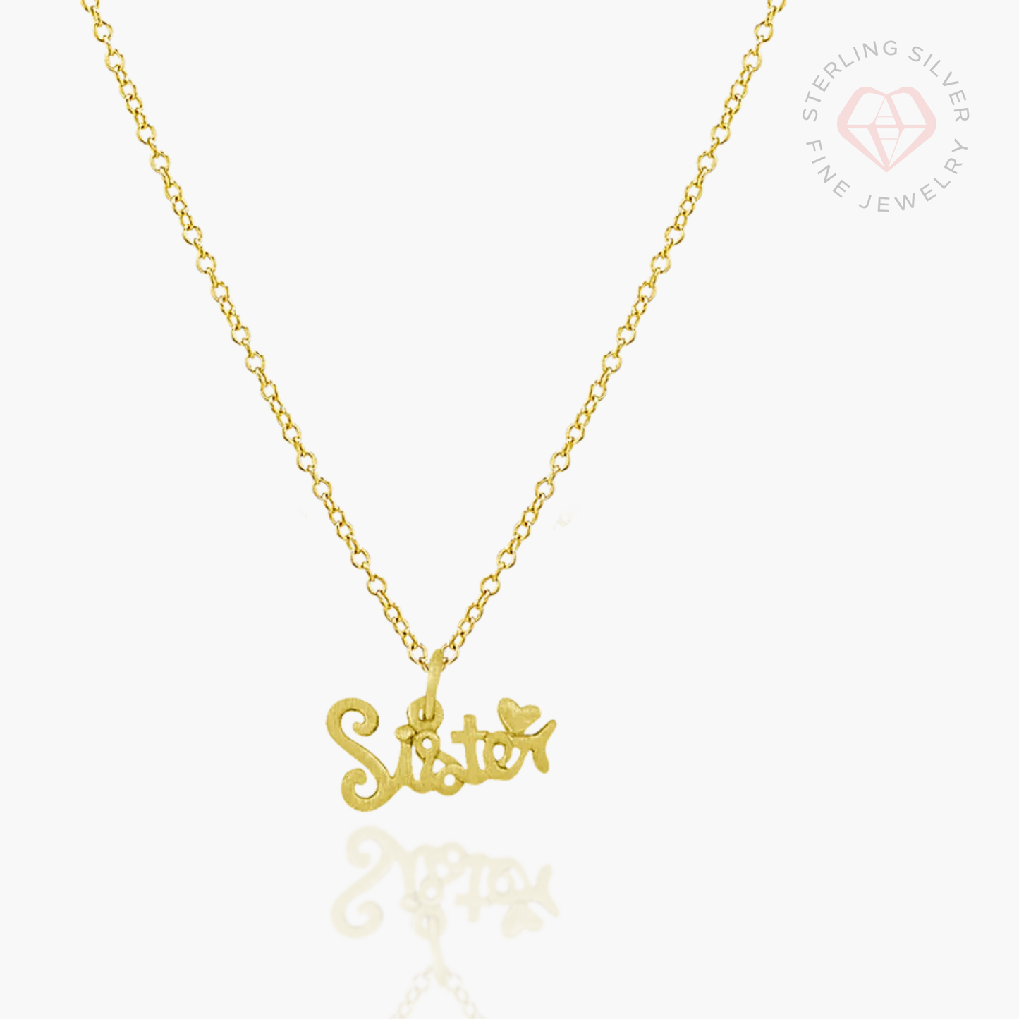 Sister in Christ Necklace- Gold Vermeil & Sterling Silver