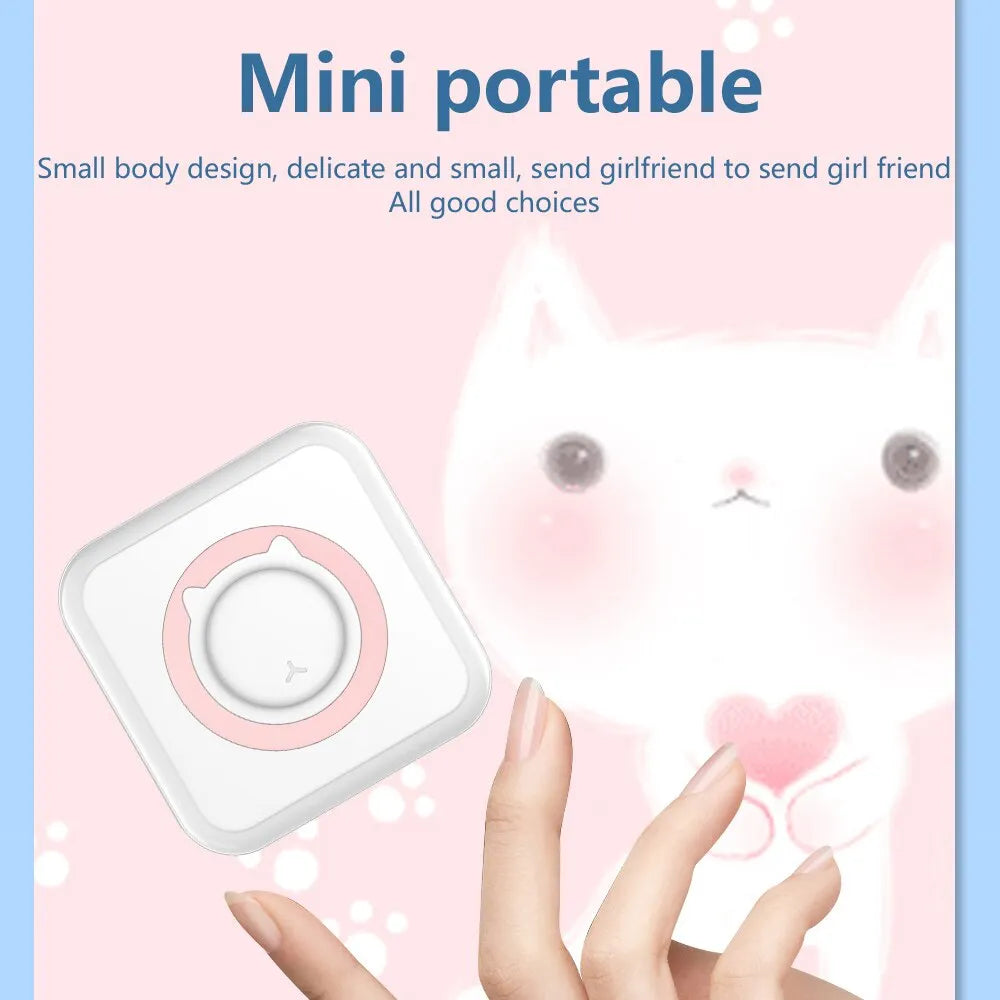 Mini Printer Portable Thermal Stickers -