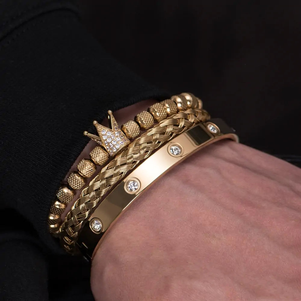 Roman Royal Charm Men Bracelets Stainless Steel -