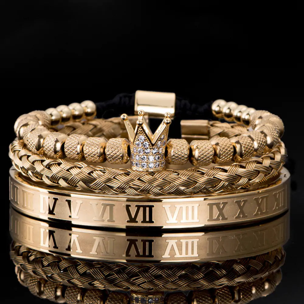 Roman Royal Charm Men Bracelets Stainless Steel -