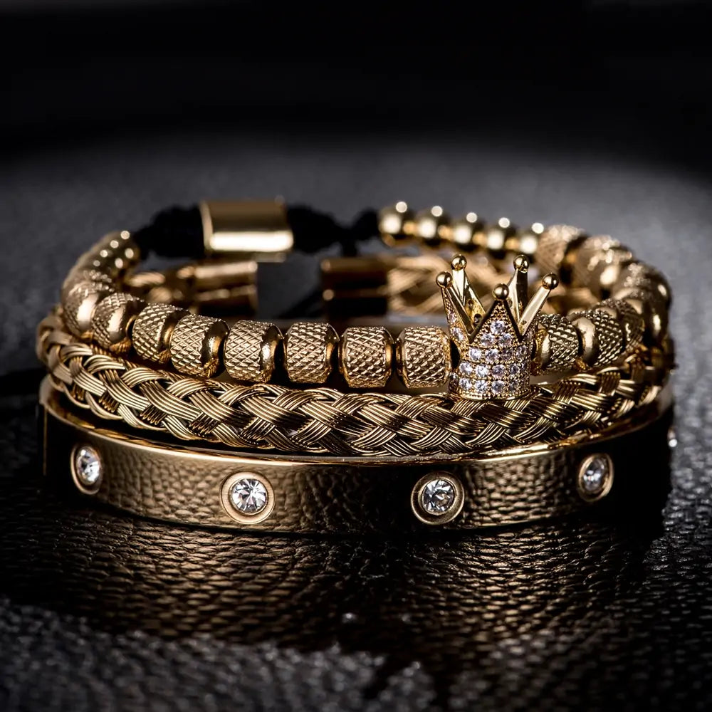 Roman Royal Charm Men Bracelets Stainless Steel -