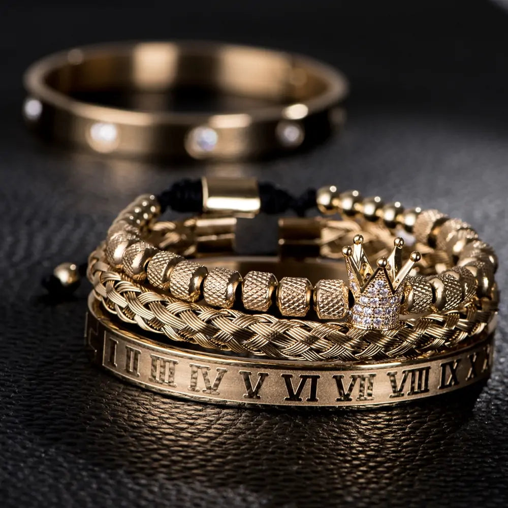 Roman Royal Charm Men Bracelets Stainless Steel -