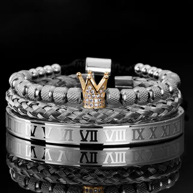 Roman Royal Charm Men Bracelets Stainless Steel -