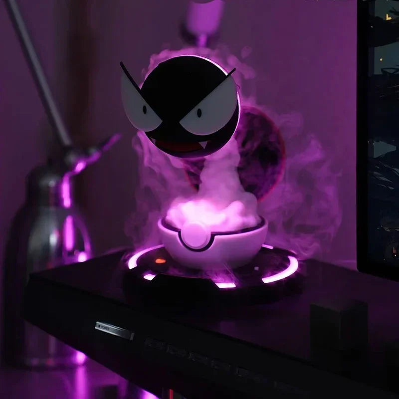 Gastly Humidifier Smoking Night Light Anime Toy Light Gaming Room Bedroom Led Lamp Table Decoration Kids Christmas Gifts Custom - Housewares