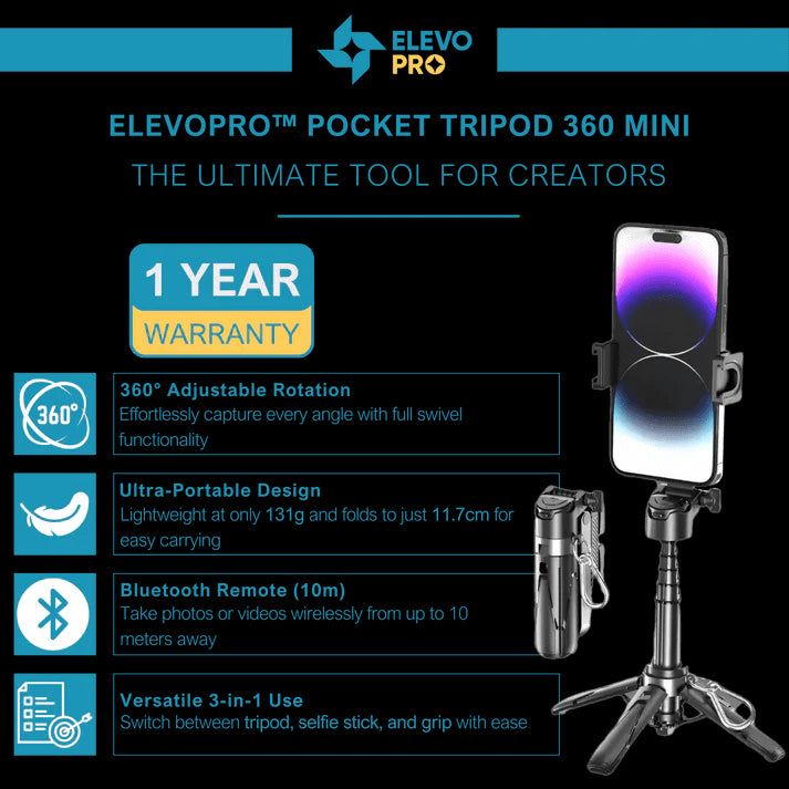 Pocket Tripod for Video Creators -