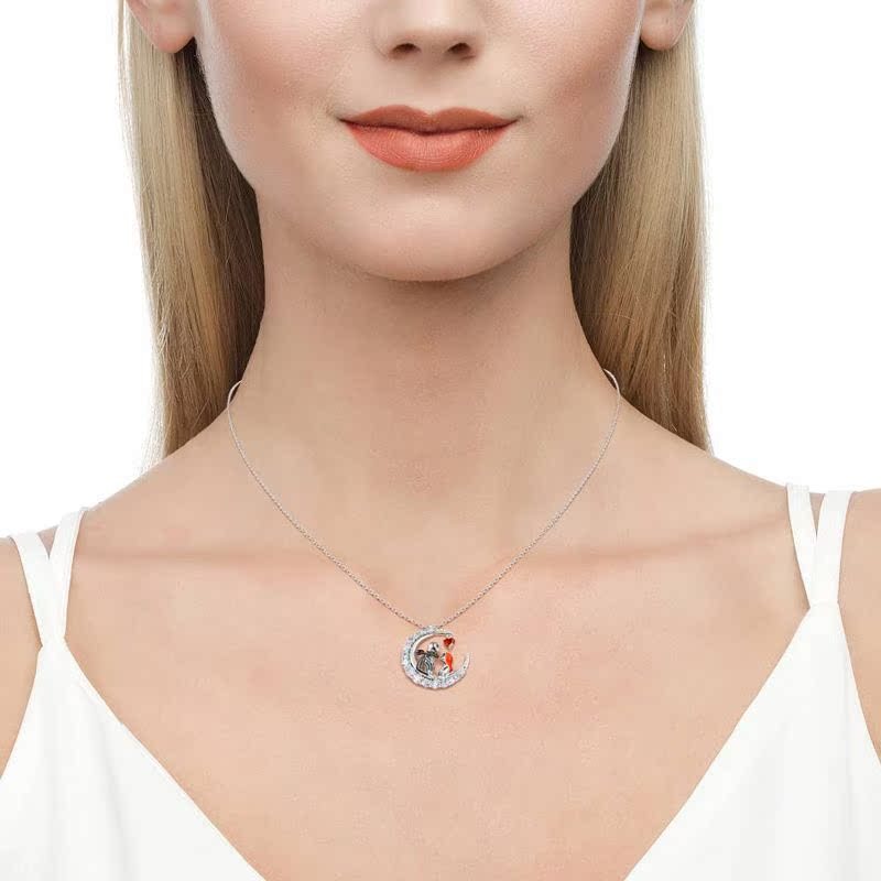 Midnight Moon Skull Necklace