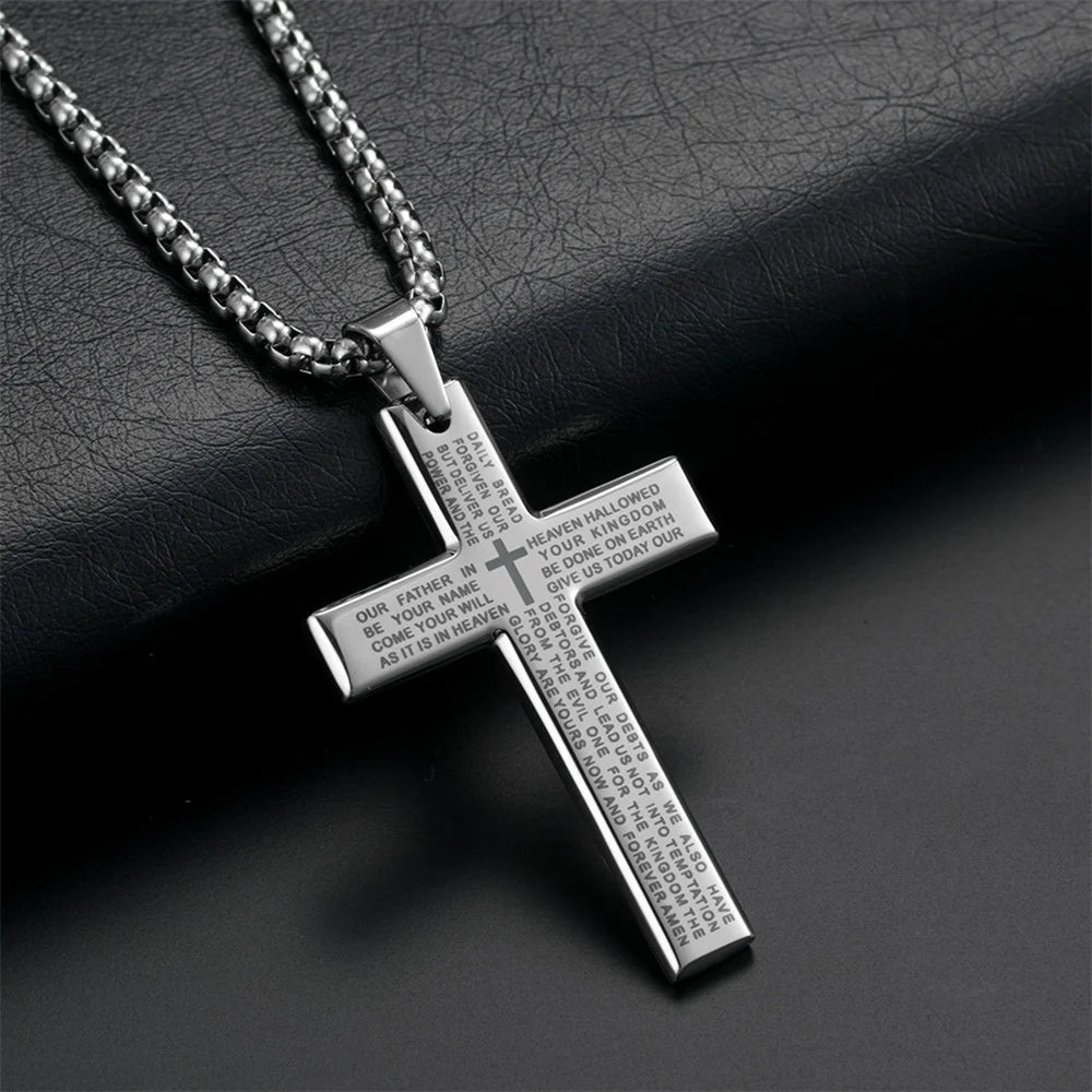 Fashion Bible Jesus Cross Pendant Necklace Hip Hop Men Stainless Steel Pendant Necklace for Women Retro Religious Prayer Jewelry Fashion Bible Jesus Cross Pendant Necklace Hip Hop Men Stainless Steel Pendant Necklace for Women Retro Religious Prayer Jewelry Jewelry qykyai-sq.myshopify.com