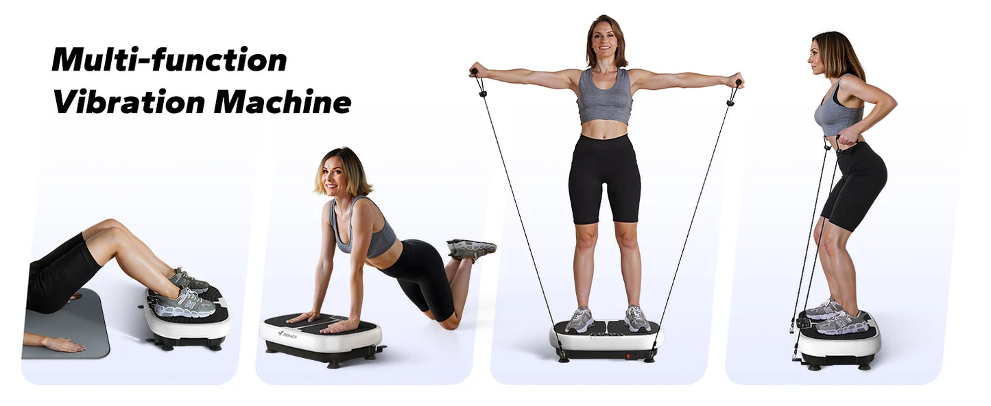 MERACH EMS Vibration Plate Exercise Machine for Lymphatic Drainage Relieve Pain Help Sleep Fat Burning&Weight Loss Exercise Fit