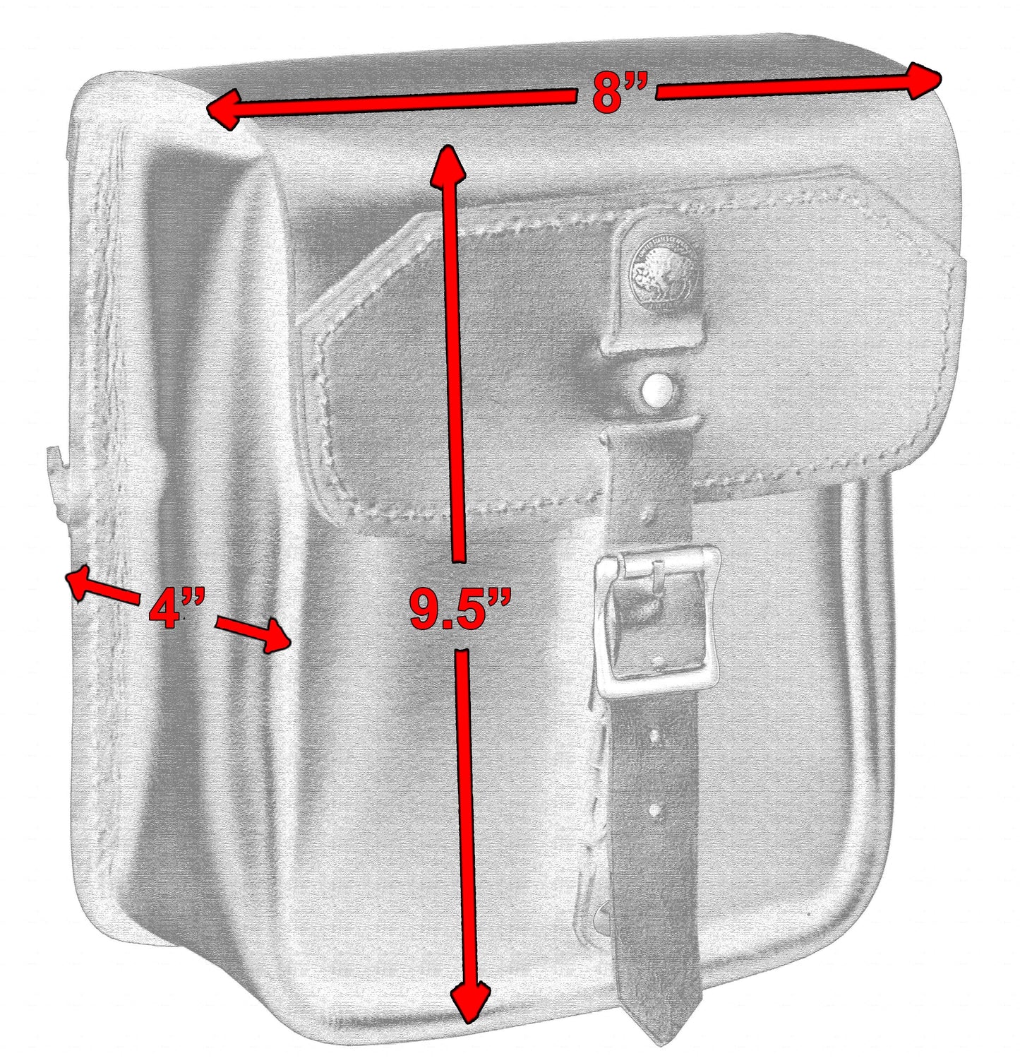 Premium Leather Large Tool Bag for Sissybar