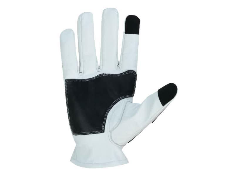 Glove Grace White and Black Skeleton Hand Riding Glove