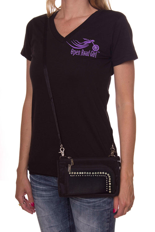 Studded Durable Canvas Hip Purse