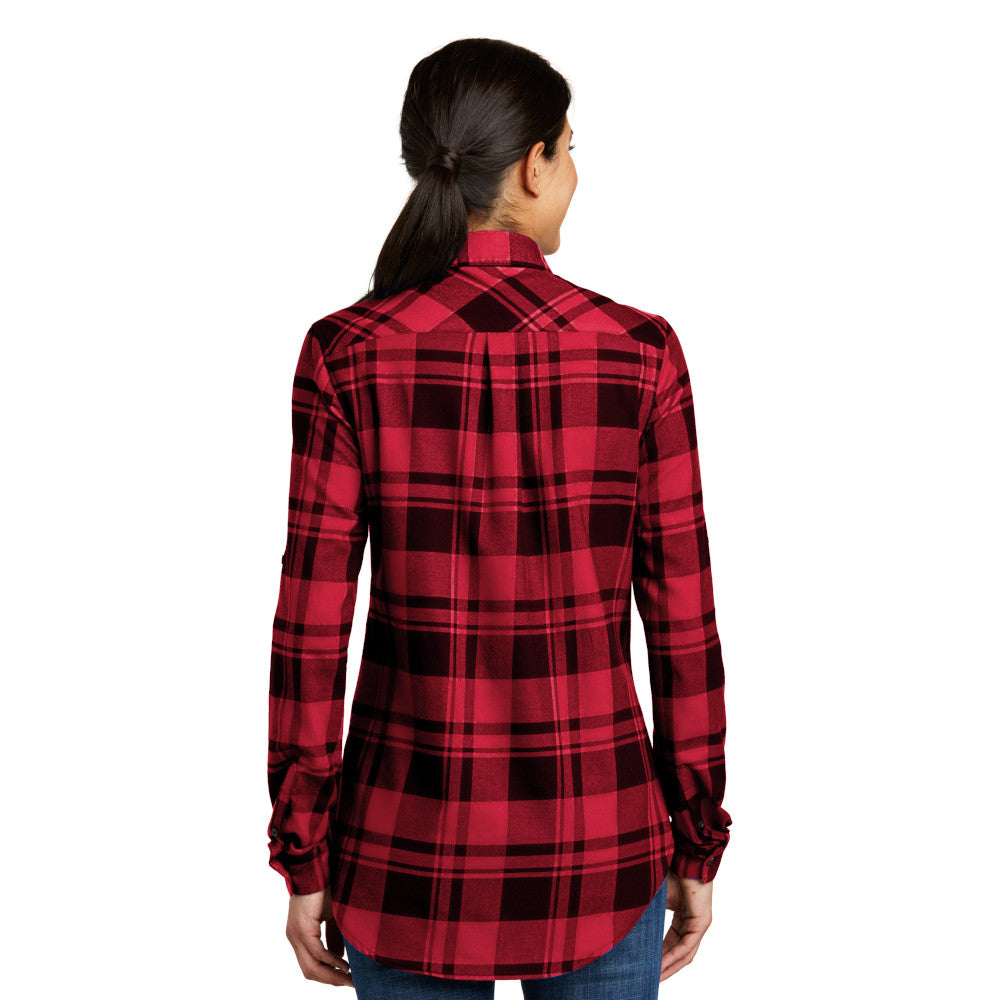 Open Road Girl Ladies Plaid Flannel Tunic, 4 COLORS