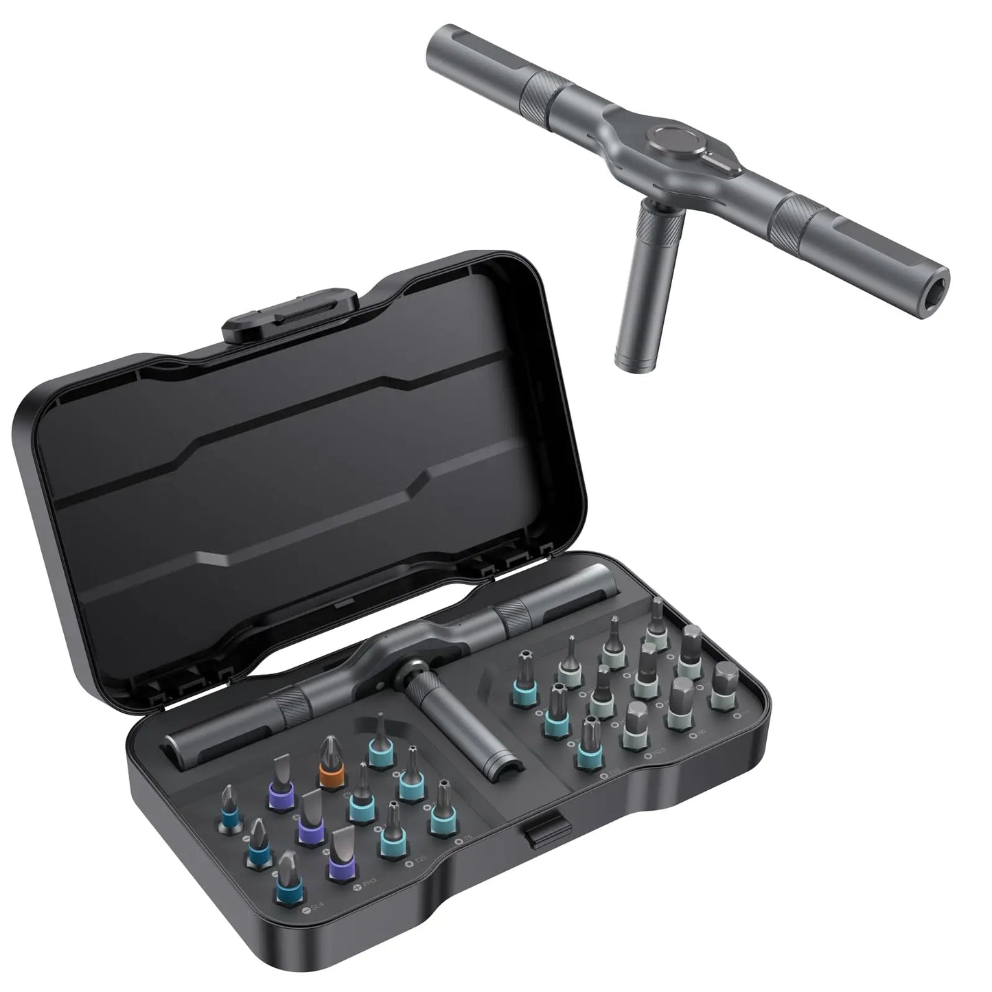 VMAN 24in1 Multifunction Ratchet Screwdriver Set Multi Magnetic Bits Mini Repair Tool Kit Household Tool For PC & Desk Etc.