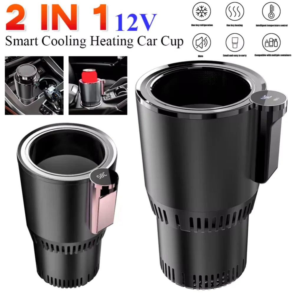 Portable Smart 2-in-1 Car Cup Cooler & Warmer – Keep Drinks Hot or Cold Anywhere