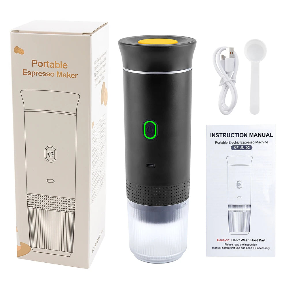 3-in-1 Portable Espresso Maker – Wireless Coffee Machine for Travel, Car & Camping