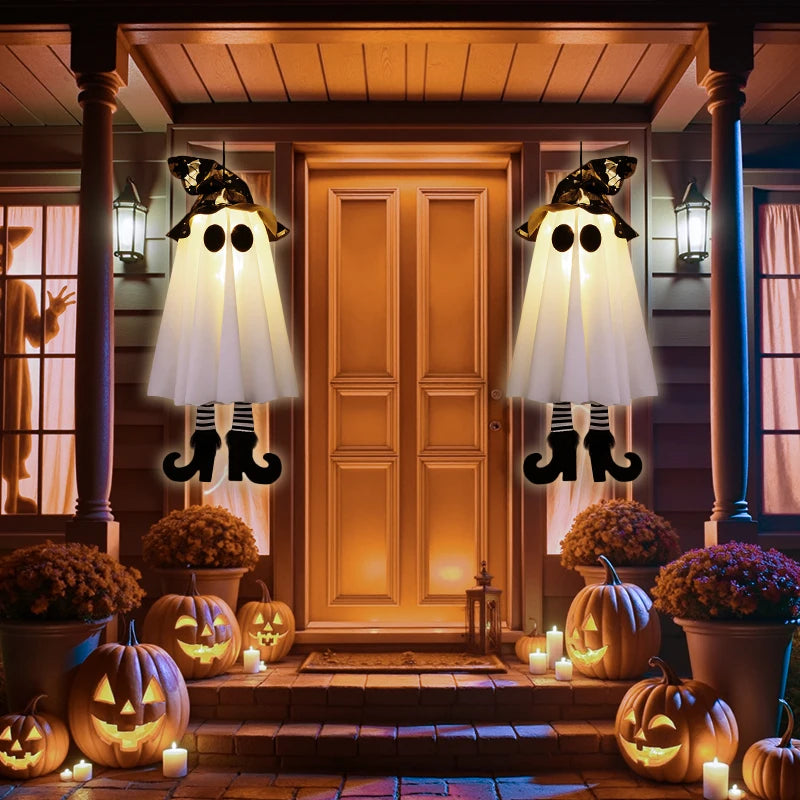 1/2/3pcs Halloween LED Light Up Witch Ghost for Halloween Party Home Indoor Outdoor Yard Decoration Scary Hanging Ornaments Gift