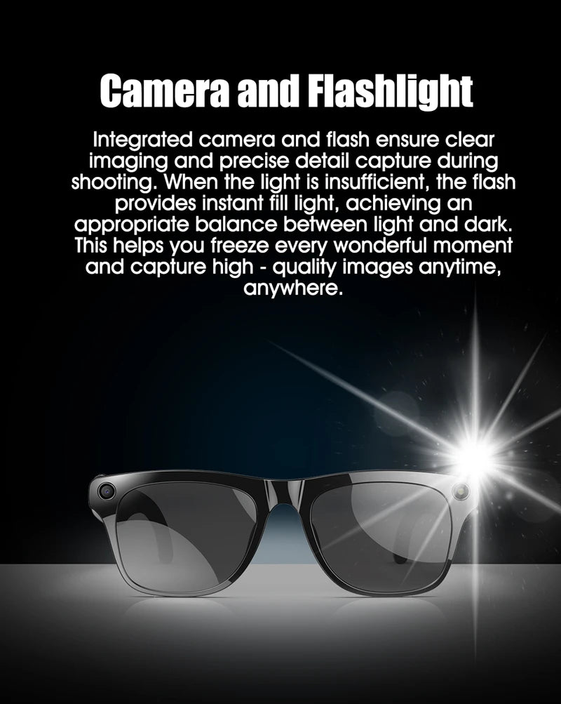 4K AI Smart Photochromic Glasses Multifunction Camera Bluetooth Call Voice Assistant Music Player Translate Glasses For Xiaomi qykyai-sq.myshopify.com