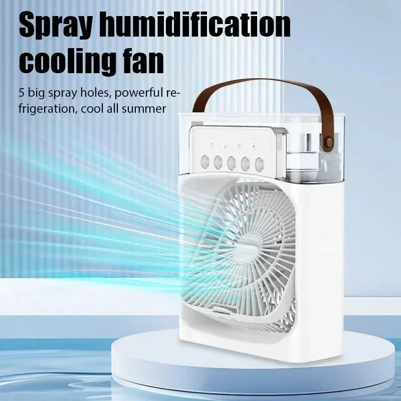 Xiaomi New 3-in-1 Fan Air Conditioner Household Small Air USB Electric Fan Air Cooler LED Night Light Water Mist Office Home