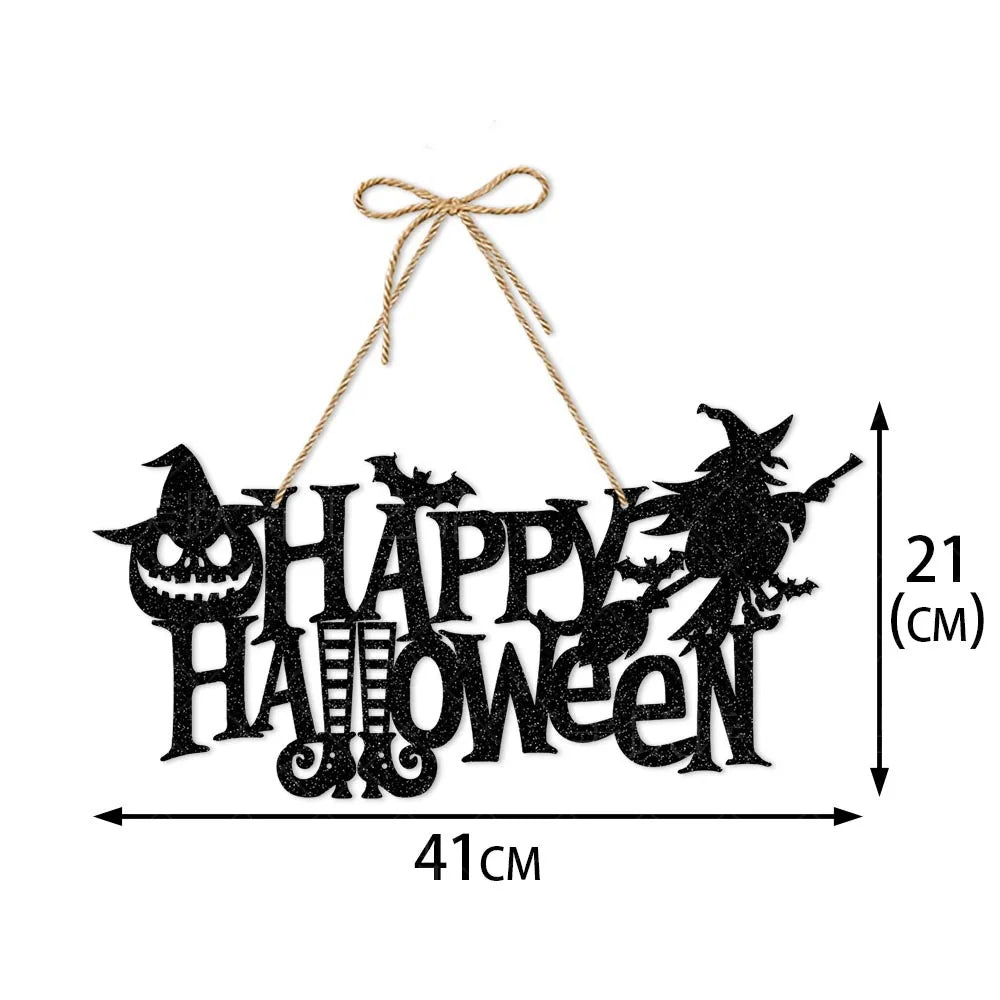 Halloween Hanging Sign Festive Pumpkin Bat and Skull Designs for Home Door Wall Yard Decor Decor Party Outdoor Indoor Supplies