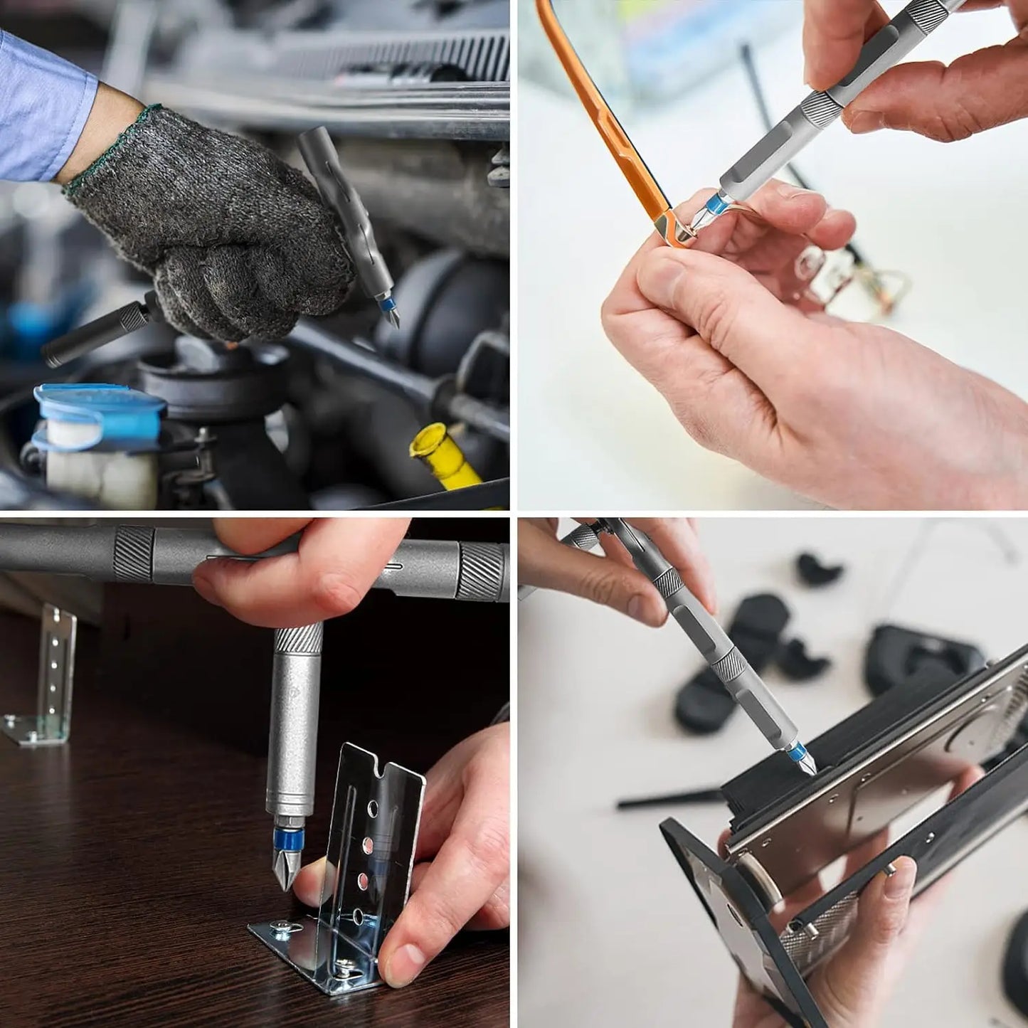 VMAN 24in1 Multifunction Ratchet Screwdriver Set Multi Magnetic Bits Mini Repair Tool Kit Household Tool For PC & Desk Etc.