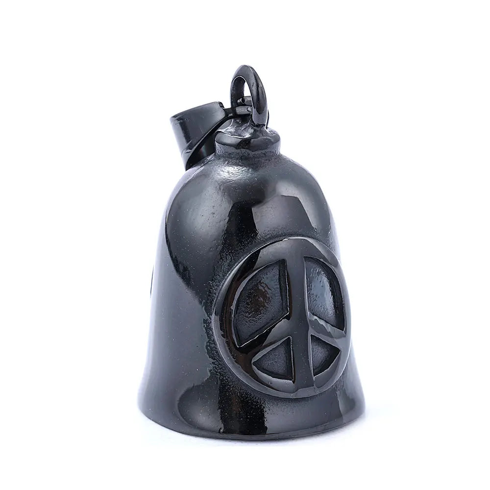 Live to Ride Eagle Wings Jesus Cross Biker Bell Pendant Stainless Steel Knuckles Heart Peace Sign Rose Eye Bell Christmas Gift