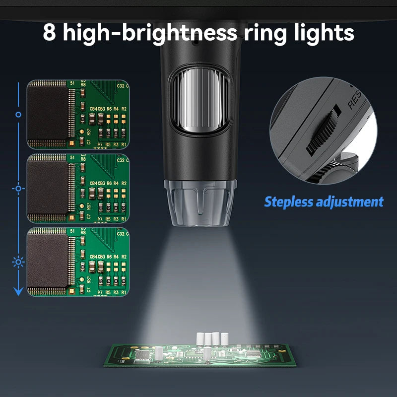 Portable 7" IPS Digital Microscope 1200X Magnification HD USB Professional Electron Microscopios for Phone Soldering Repair Tool