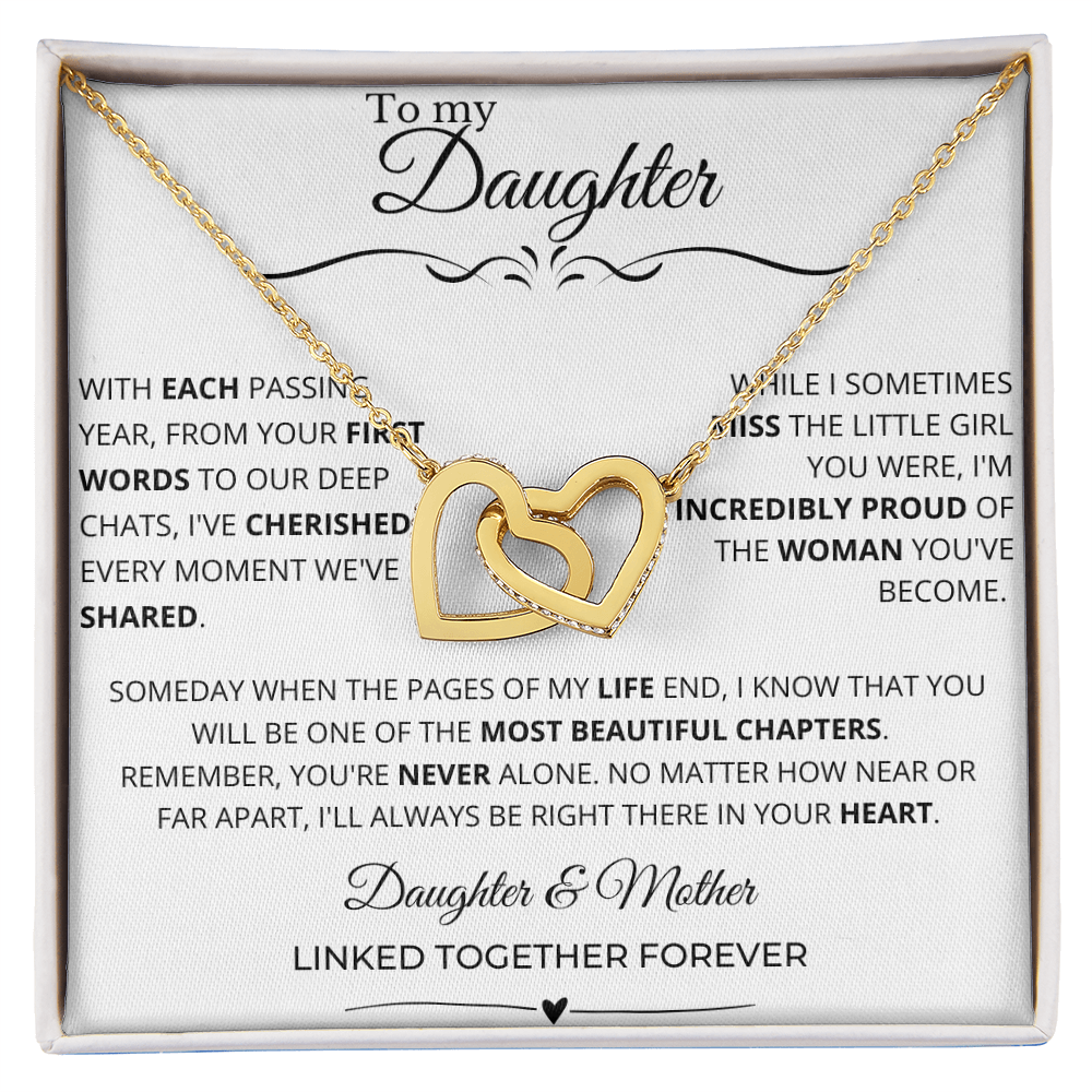 To My Daughter – Interlocking Hearts Necklace | Sentimental Jewelry