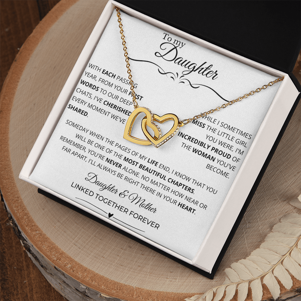 To My Daughter – Interlocking Hearts Necklace | Sentimental Jewelry