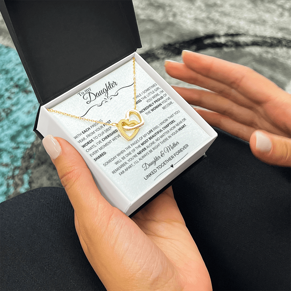 To My Daughter – Interlocking Hearts Necklace | Sentimental Jewelry