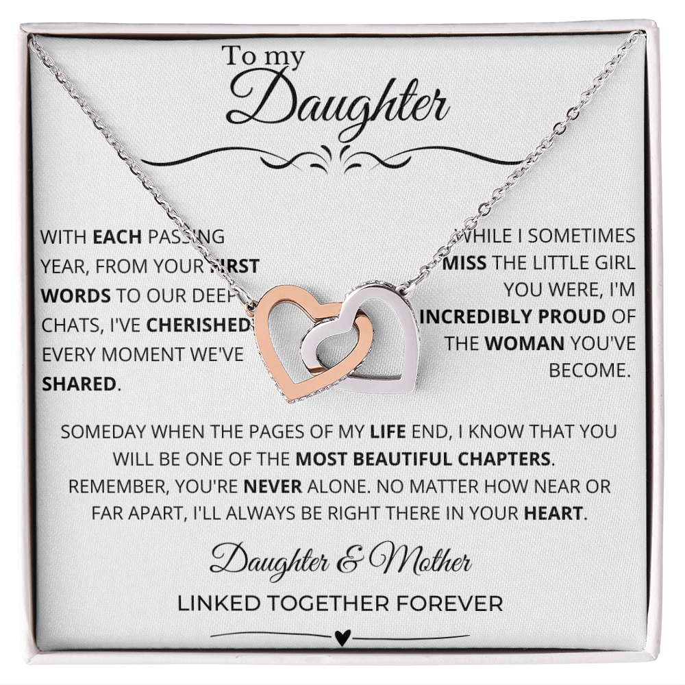 To My Daughter – Interlocking Hearts Necklace | Sentimental Jewelry