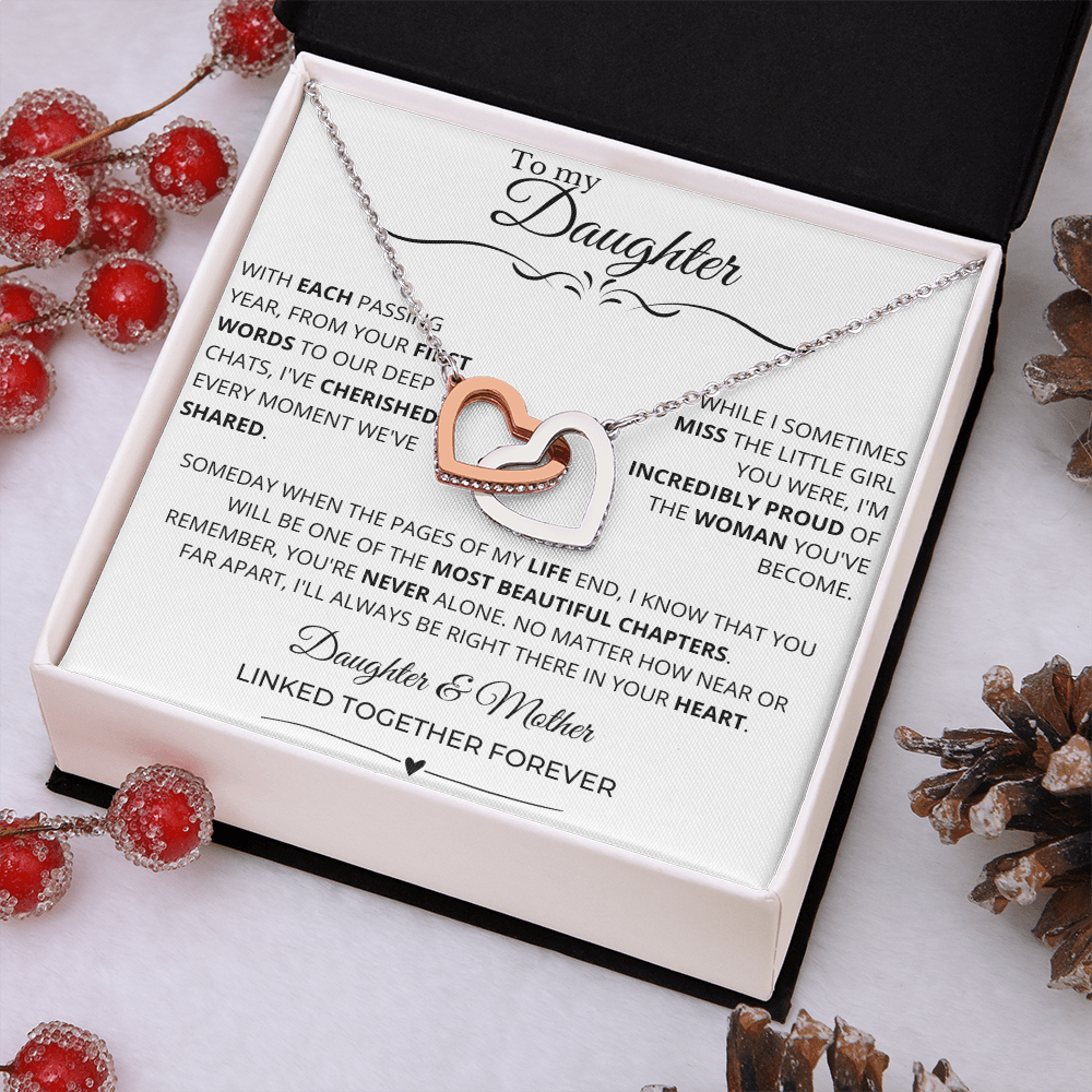 To My Daughter – Interlocking Hearts Necklace | Sentimental Jewelry