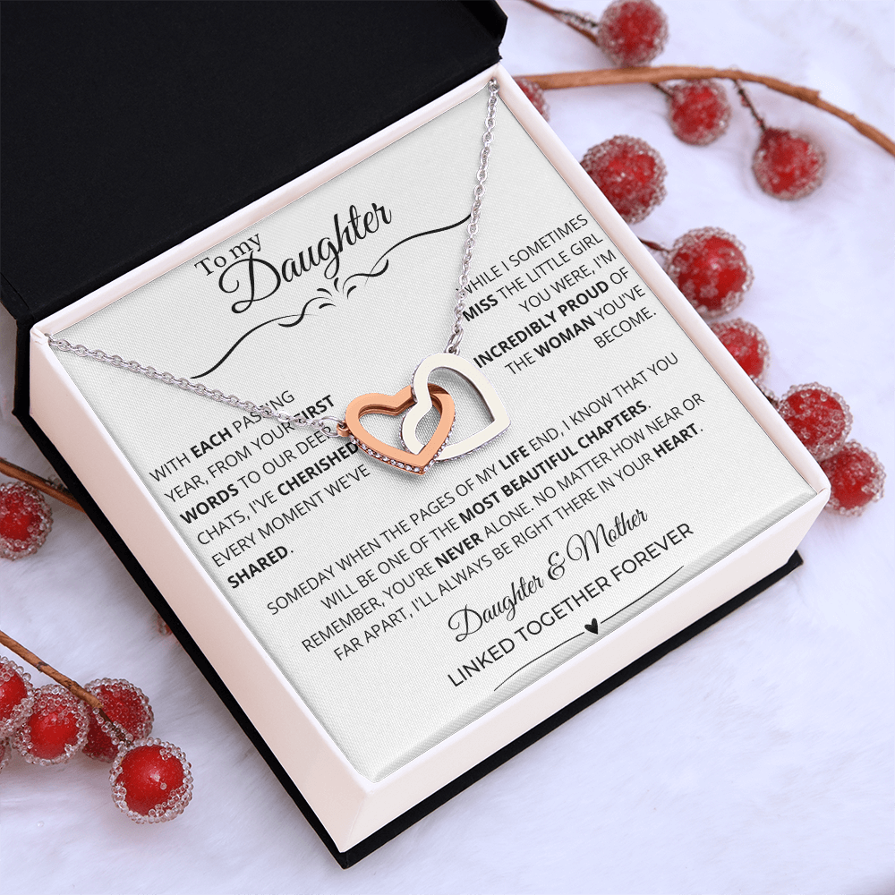 To My Daughter – Interlocking Hearts Necklace | Sentimental Jewelry