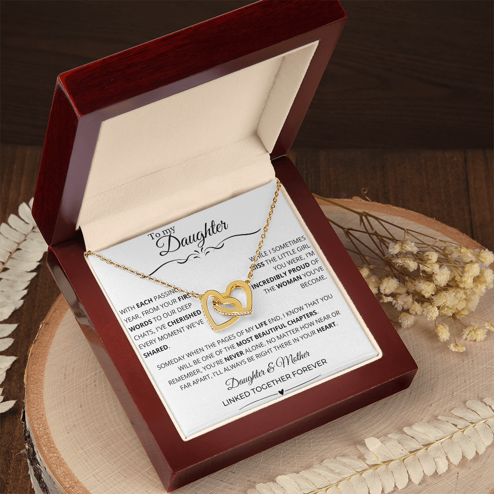 To My Daughter – Interlocking Hearts Necklace | Sentimental Jewelry