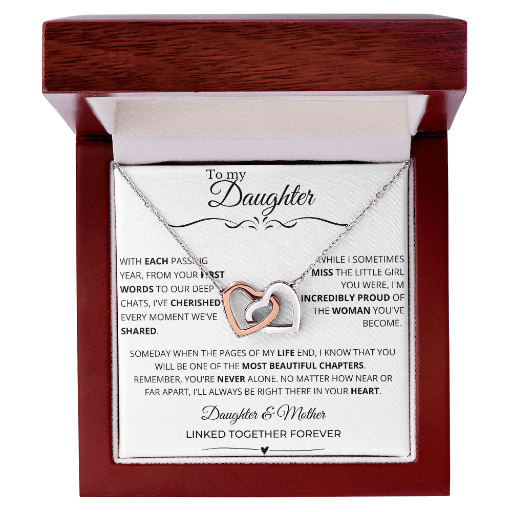 To My Daughter – Interlocking Hearts Necklace | Sentimental Jewelry