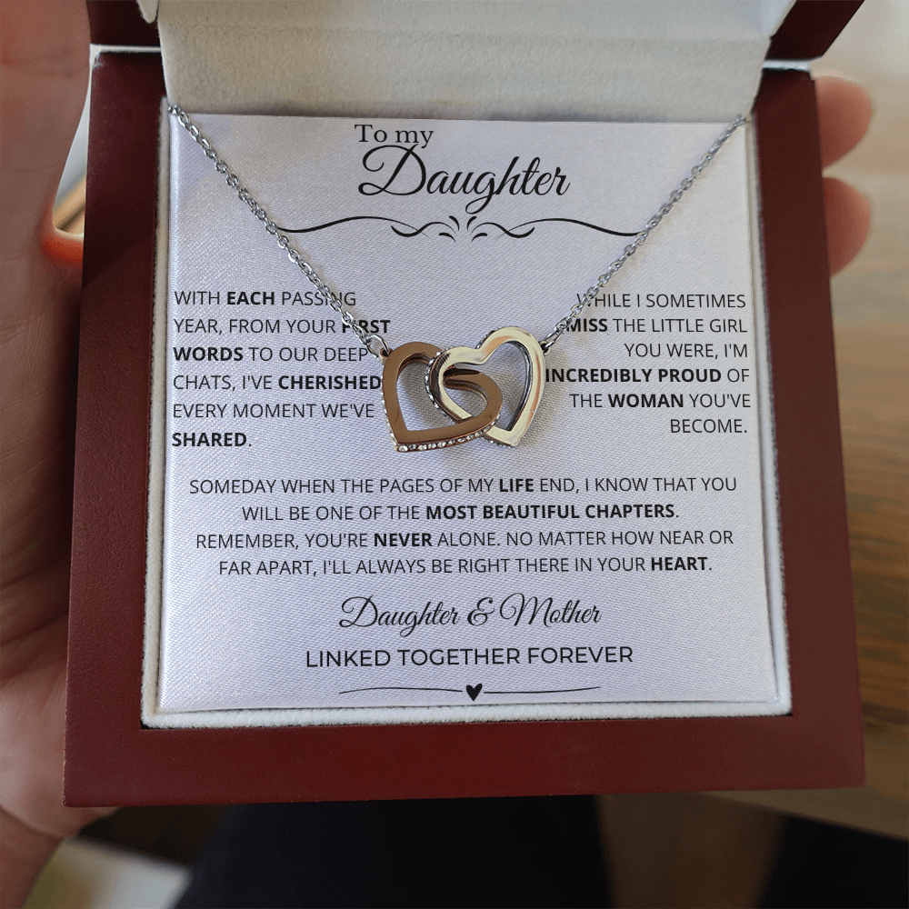 To My Daughter – Interlocking Hearts Necklace | Sentimental Jewelry