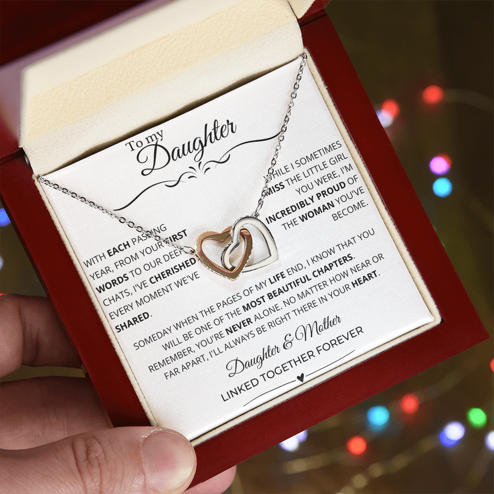 To My Daughter – Interlocking Hearts Necklace | Sentimental Jewelry