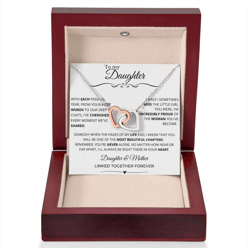 To My Daughter – Interlocking Hearts Necklace | Sentimental Jewelry