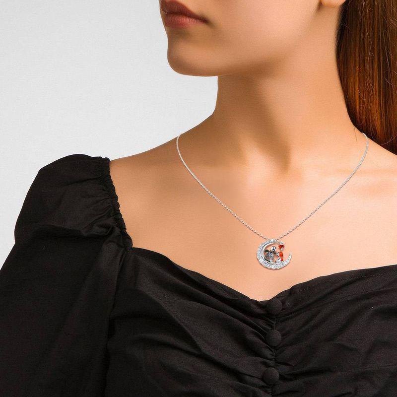 Midnight Moon Skull Necklace