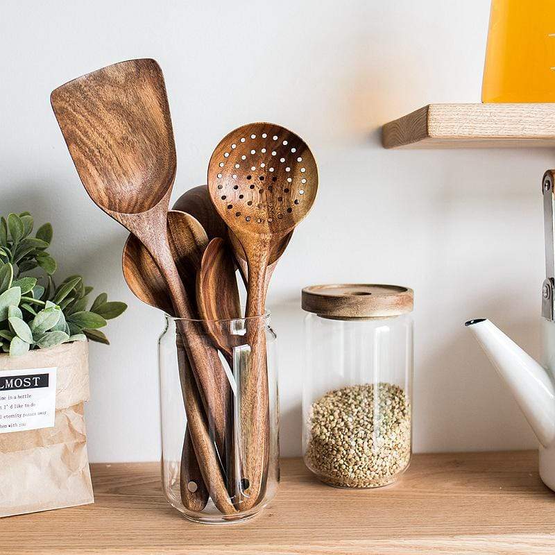Teak Kitchen Essentials Set