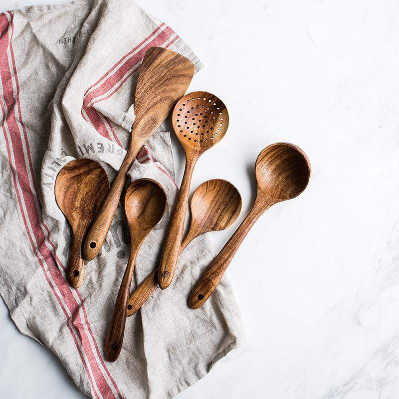 Teak Kitchen Essentials Set
