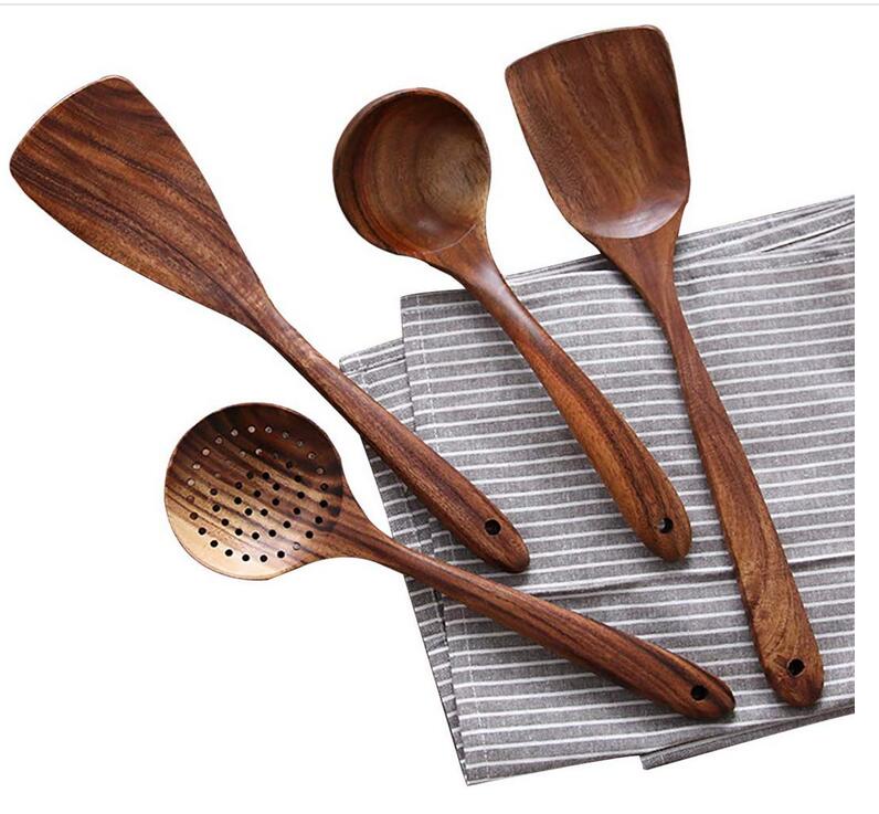 Teak Kitchen Essentials Set