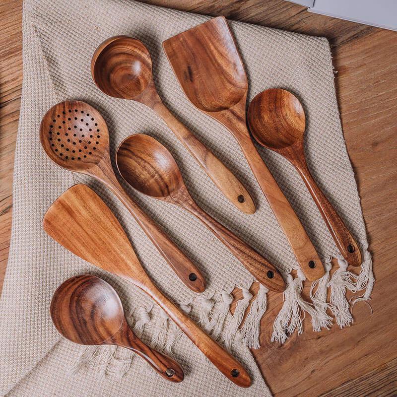Teak Kitchen Essentials Set