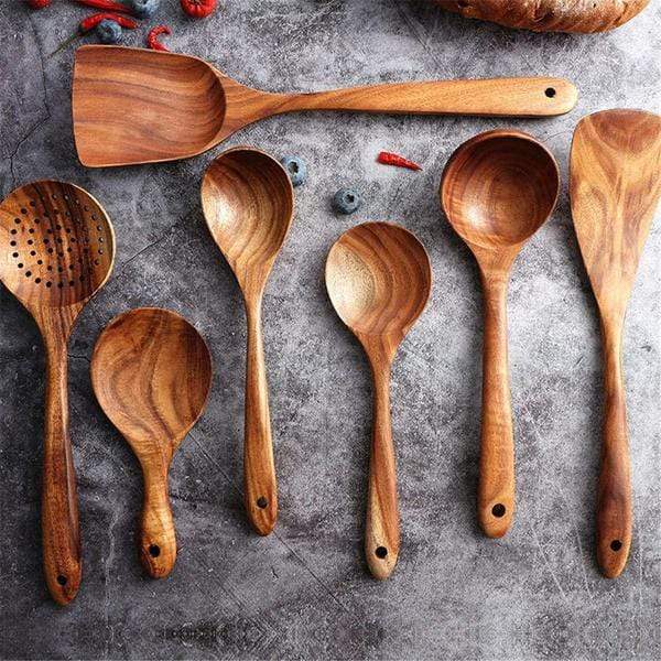 Teak Kitchen Essentials Set