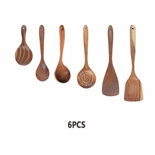 Teak Kitchen Essentials Set Housewares qykyai-sq.myshopify.com