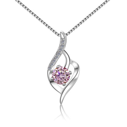 s925 Silver heart-shaped Pendant for Women,  version with heart-shaped silver jewelry