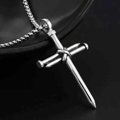 Men'S Christ Jesus Nail Rope Cross Pendant Necklace Christian Jewelry Chain 24"  Men'S Christ Jesus Nail Rope Cross Pendant Necklace Christian Jewelry Chain 24"    qykyai-sq.myshopify.com