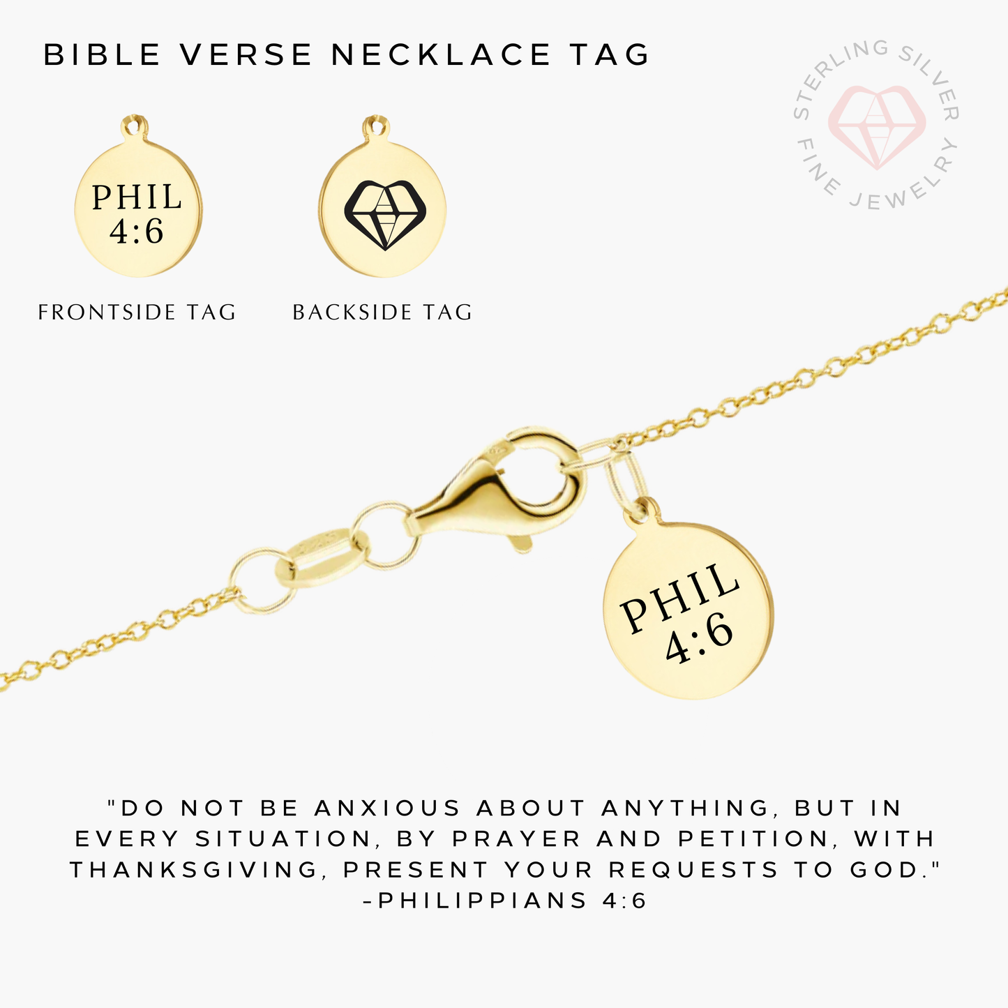 Sister in Christ Necklace- Gold Vermeil & Sterling Silver  Necklaces  qykyai-sq.myshopify.com