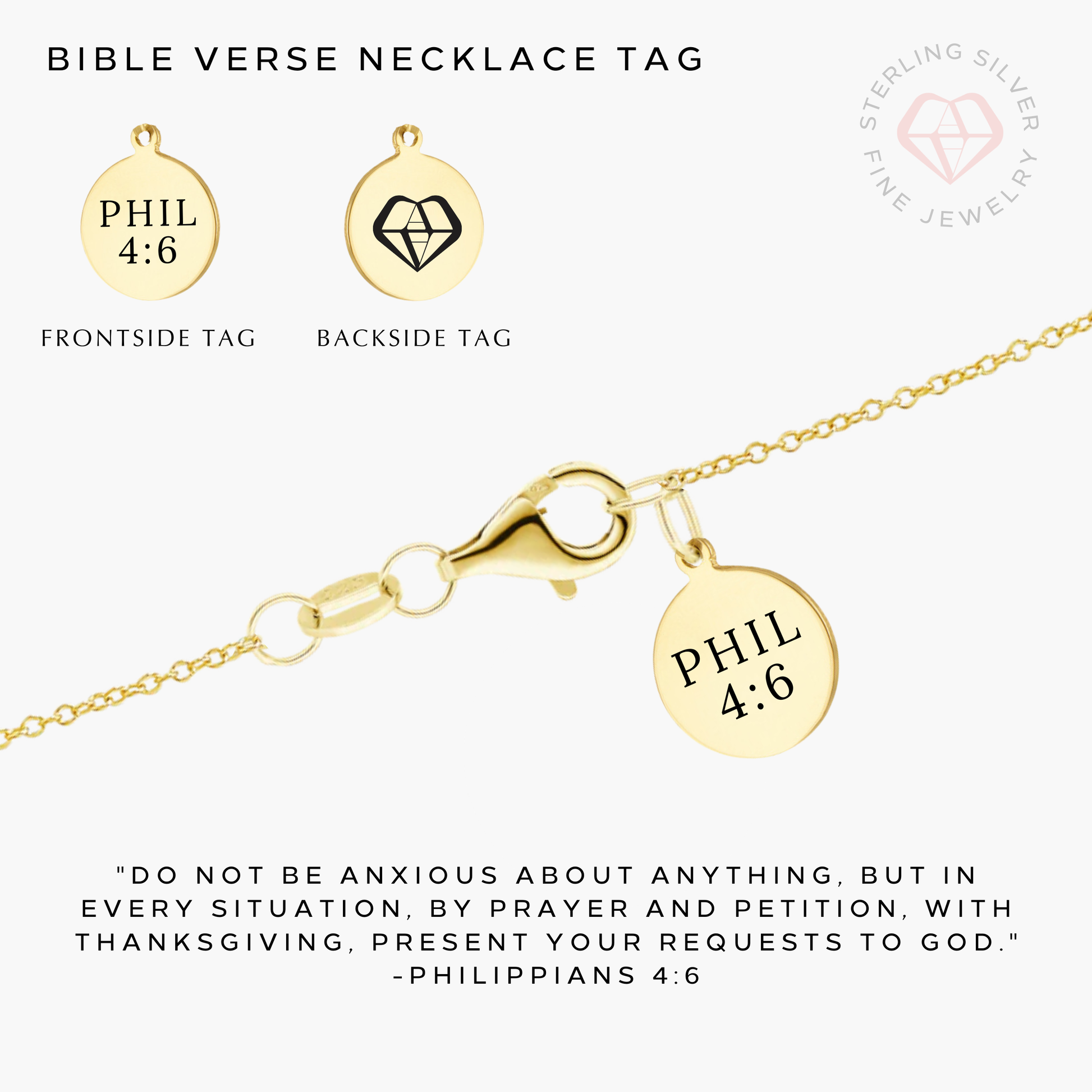 Sister in Christ Necklace- Gold Vermeil & Sterling Silver  Necklaces  qykyai-sq.myshopify.com