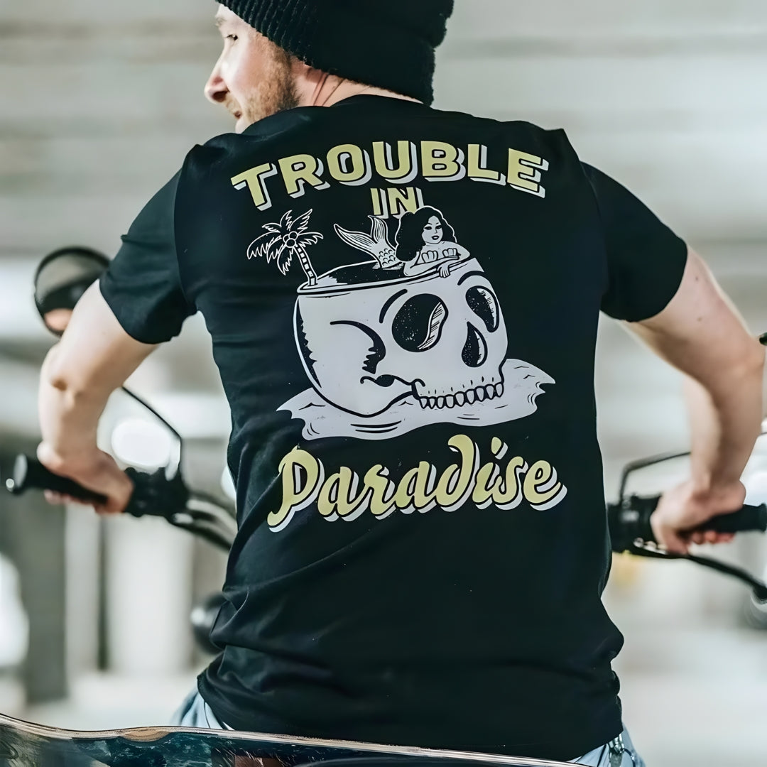 Style and Fashion Graphic Cotton T-shirt For Biker