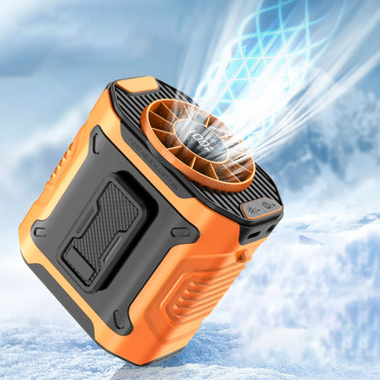 Hanging Waist Fans Waist Clip Fan Portable under Shirt Fan USB Charging Electric Fan Outdoor Camping Cooling Device LED Light